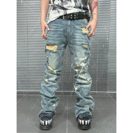 [SANSLAWS] Ruined Flared Denim