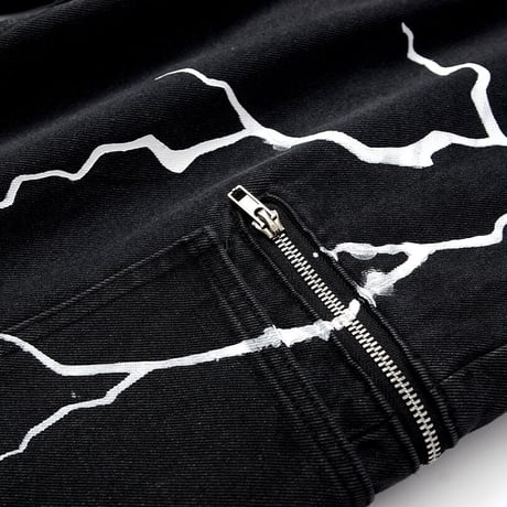 Lightning Denim Shorts
