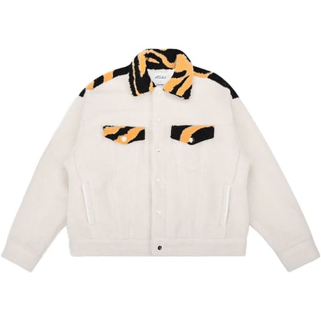 Tiger Print Patch Jacket