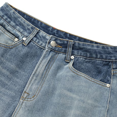 Ripped Straight Denim