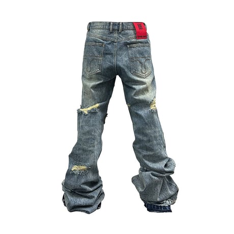 [SANSLAWS] Ruined Flared Denim