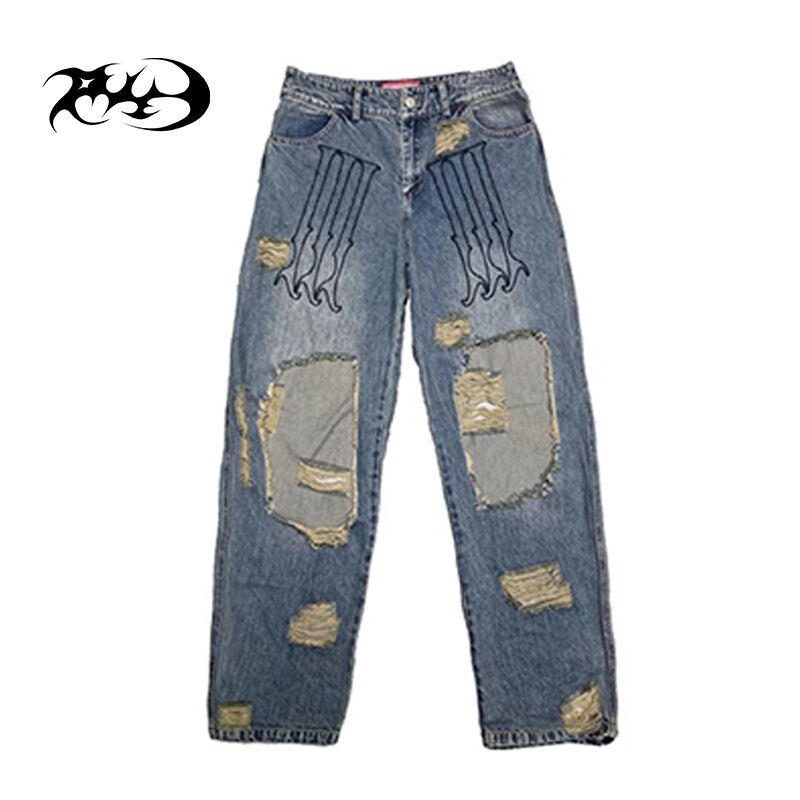 PCCVISION] Vintage Big Ripped Denim | FLEXHOOD