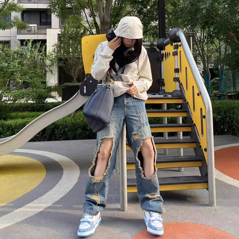 PCCVISION] Vintage Big Ripped Denim | FLEXHOOD