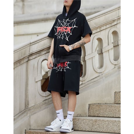 Spider Foam Print Shorts