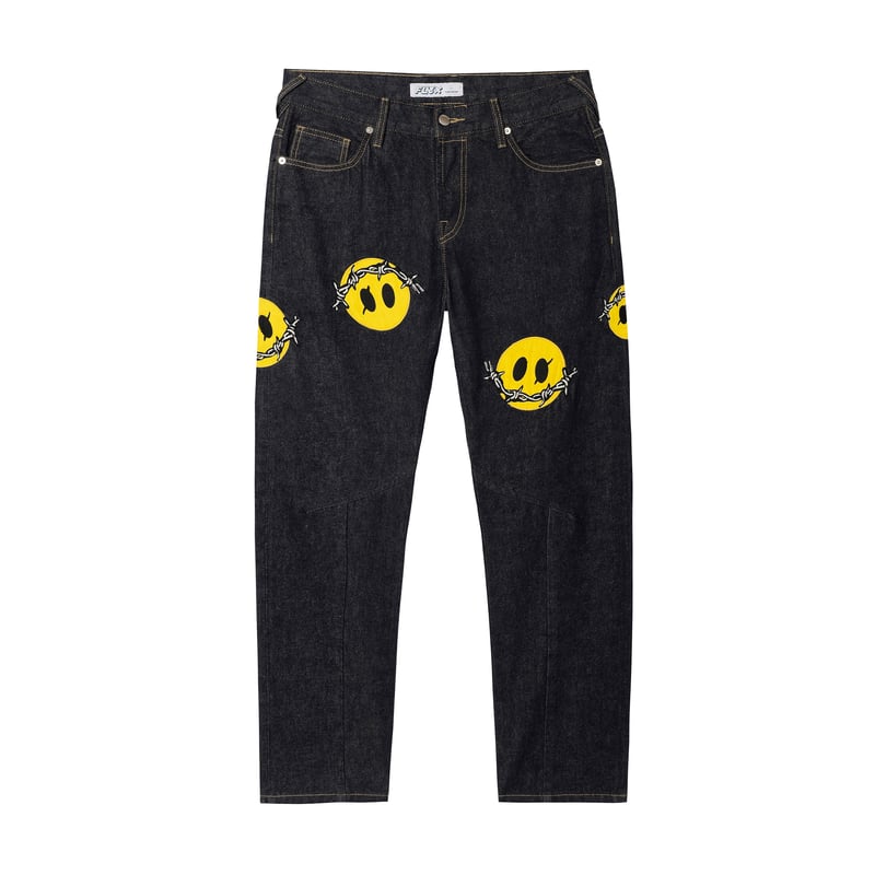 FLEXHOOD smiley face printed jeans ジーンズ-