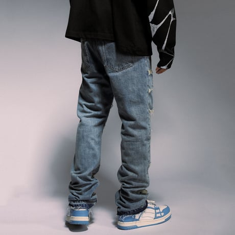 Ripped Cobweb Denim