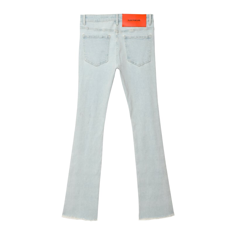 Ripped Flared Denim / Blue | FLEXHOOD