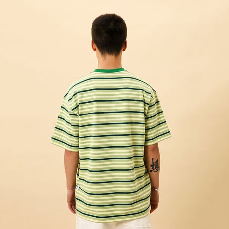 [CANDYMADE]  Cartoon Bear Striped Tee