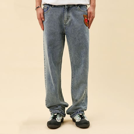 [CANDYMADE]  Cartoon Bear Denim