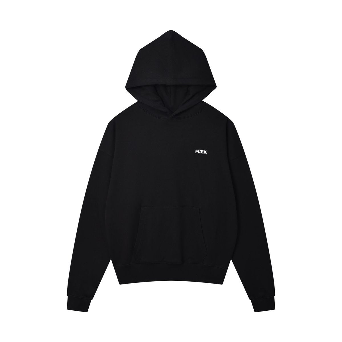 Flexhood Badge Hoodie / Black | FLEXHOOD