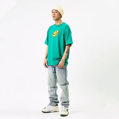Basic Smiley Print Tee / Green