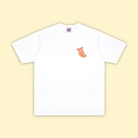 [CANDYMADE]  Cartoon Bear Tee  / White