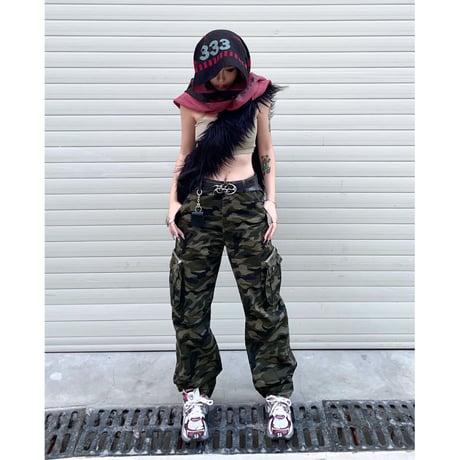 [PCCVISION] 333 Vintage Black And Red Scarf