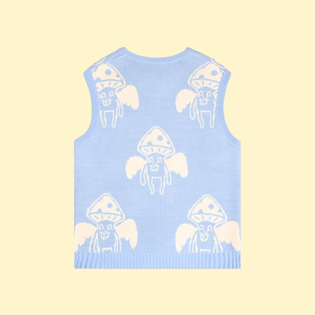 [CANDYMADE] Mushroom Sweater Vest / Blue