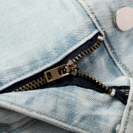 Ripped Flared Denim / Blue