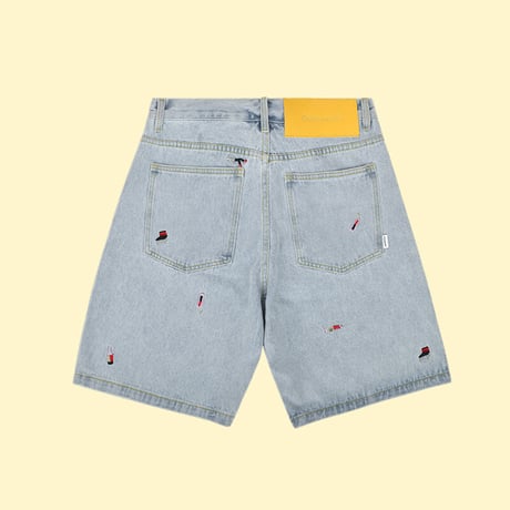 [CANDYMADE]  Embroidered Denim Shorts