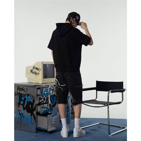 Flexer  short sleeve Zip Hoodie