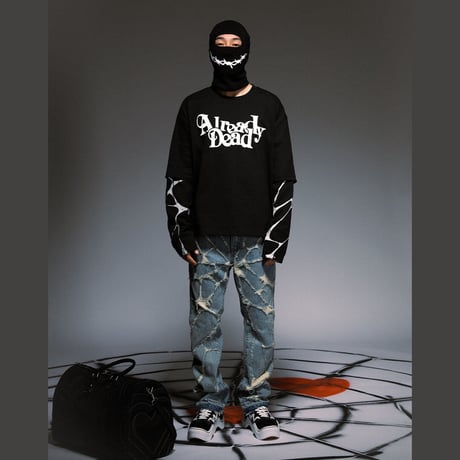 Ripped Cobweb Denim