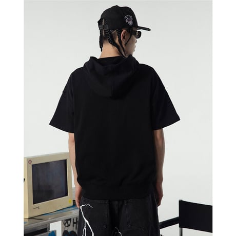 Flexer  short sleeve Zip Hoodie
