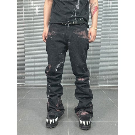 [SANSLAWS] Mud Print Denim