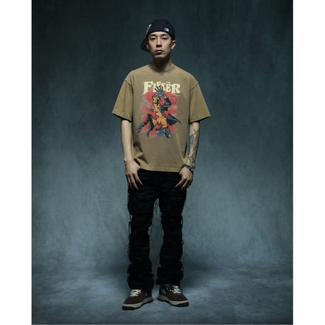 Retro Comic Hero Tee / Brown