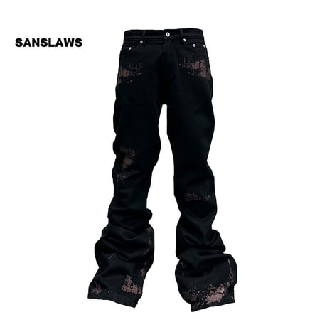 [SANSLAWS] Mud Print Denim