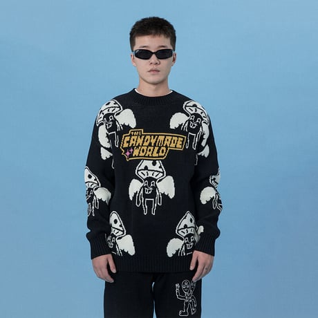 [CANDYMADE] Mushroom Sweater / Black