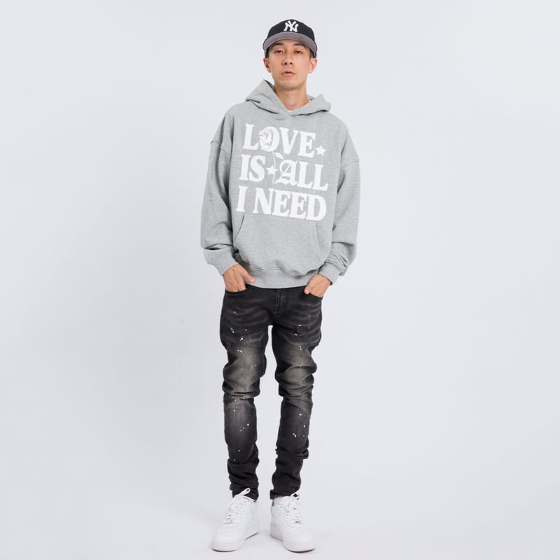 Love Is All I Need Hoodie / Gray | FLEXHOOD