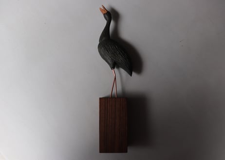 鳥の木彫（苔むす木工）