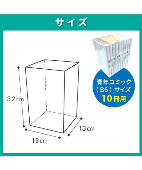 ※廉価版※【100枚入り】青年コミック(B6)サイズ約10冊用★スプラータ★セット本梱包資材（掲載写真内の本は付属しません）