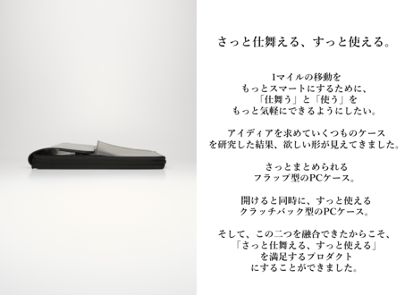 [ブラックレザー]2wayPCレザーケース