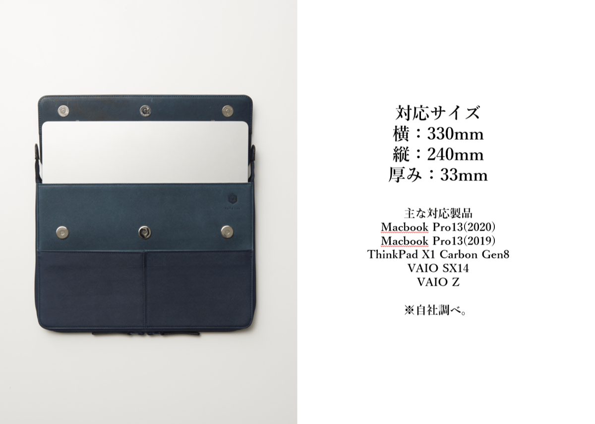 数量限定アウトレット][藍染レザー]2wayPCレザーケース | Porta Lab.off