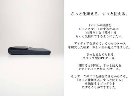 [藍染レザー]2wayPCレザーケース