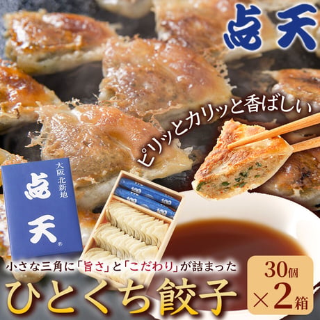 [送料込] 大阪土産の定番「ひとくち餃子」(30個×2箱)【点天】