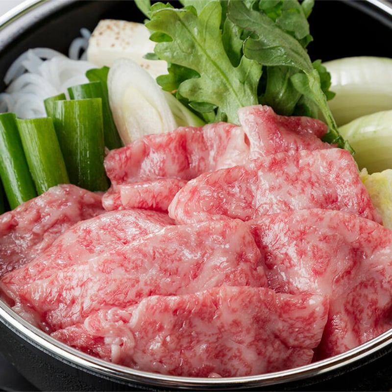 送料込]国産黒毛和牛すき焼き鍋(3人前)【湯木】 | コネクト大阪｜大阪