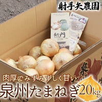 [送料込]泉州たまねぎ (20kg)【射手矢農園】
