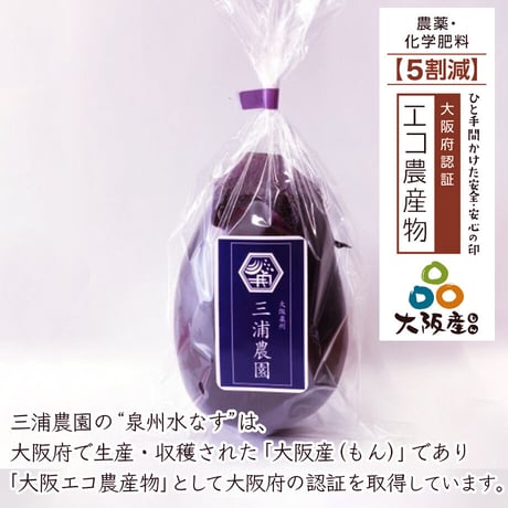 [送料込] 泉州水なす 生水なす3個＋ぬか漬け3個 お中元 ギフト【三浦農園】