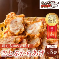 [送料込]  鶏もも肉の唐揚げ「空とぶからあげ」(3袋)【空とぶからあげ】