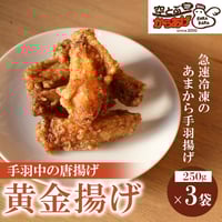 [送料込] 手羽中からあげ「黄金揚げ」(3袋)【空とぶからあげ】