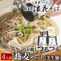 [送料込]総本家浪花そばの半生麺蕎麦セット(4人前)【総本家浪花そば】
