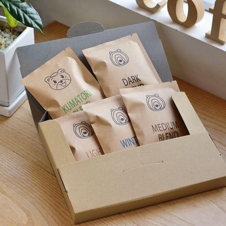 [送料込]スペシャルティコーヒー「くまとりブレンド」ドリップバッグ(5袋)【BEARCOFFEE】