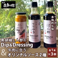 [送料込]オリジナルソース＆ドレッシング(計3本)【肉匠 逢喜の郷】