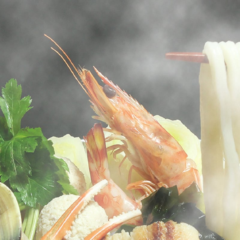 送料込] 17種の具材の名物海鮮鍋「うどんちり」(4人前)【にし家