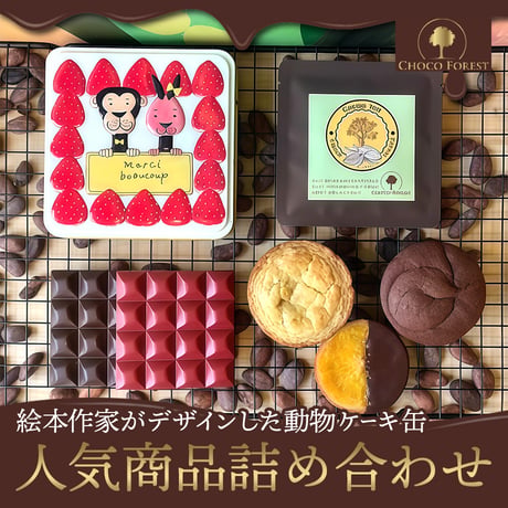 [送料込] 人気商品詰め合わせ(動物ギフト缶)【CHOCO FOREST】