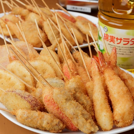 [送料込]お子様にも大人気！ 串かつ(30本)・顔が隠れる？BIGなもも1枚から揚げ(2枚)【ひびき屋】