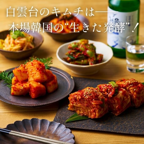 [送料込]キムチ5種食べ比べセット(510g)【白雲台】
