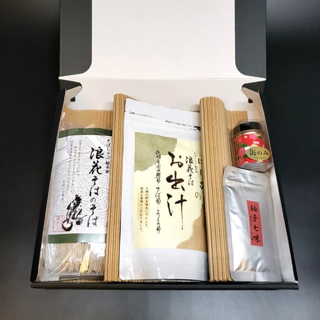 [送料込]総本家浪花そばの半生麺蕎麦セット(2人前)【総本家浪花そば】