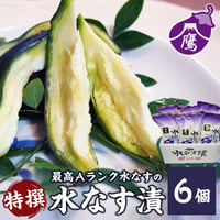 [送料込]<特撰>水なす漬(6個)【富士鷹】