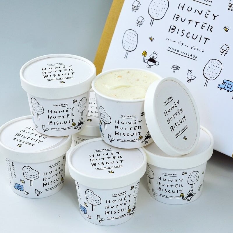 送料込]熊取町のはちみつたっぷりハニーアイス(6個)【wood village