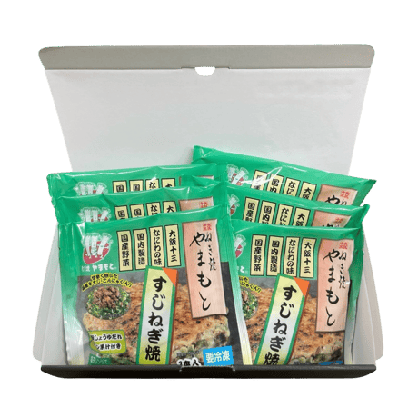 [送料込]すじねぎ焼(6枚)【ねぎ焼やまもと】